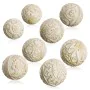 Balls Decoration Golden White 10 x 10 x 10 cm (8 Units) by BigBuy Home, Ornaments - Ref: S8800138, Price: 47,32 €, Discount: %