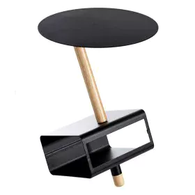 Side table 36 x 36 x 48,6 cm Natural Black Metal Wood by BigBuy Home, Tables - Ref: S8800142, Price: 46,98 €, Discount: %