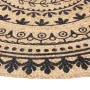 Carpet 120 x 120 x 1 cm Natural Black Jute by BigBuy Home, Area Rugs - Ref: S8800173, Price: 30,19 €, Discount: %