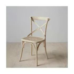 Chaise de Salle à Manger 45 x 42 x 87 cm Bois Blanc Rotin de BigBuy Home, Chaises - Réf : S8800191, Prix : 119,09 €, Remise : %