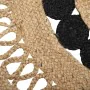 Carpet 120 x 120 x 1 cm Natural Black Jute by BigBuy Home, Area Rugs - Ref: S8800249, Price: 50,70 €, Discount: %