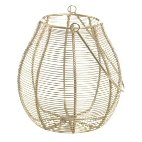 Farol Portavelas Dorado Hierro Farol 18 x 18 x 24 cm de BigBuy Home, Candelabros y portavelas - Ref: S8800271, Precio: 20,12 ...