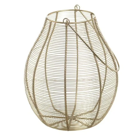 Lanterne 24 x 24 x 29 cm Bougeoir Doré Fer Lanterne de BigBuy Home, Bougeoirs et chandeliers - Réf : S8800272, Prix : 25,41 €...