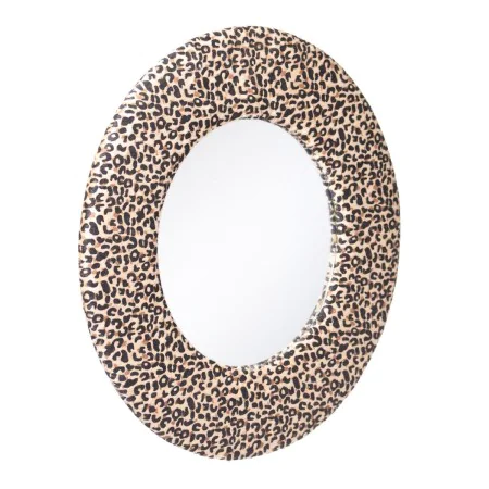 Specchio da parete 48 x 2 x 48 cm Tessuto Sintetico Leopardo DMF di BigBuy Home, Specchi da parete - Rif: S8800356, Prezzo: 1...