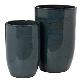 Vase 52 x 52 x 80 cm Céramique Bleu (2 Unités) de BigBuy Home, Vases - Réf : S8800523, Prix : 378,15 €, Remise : %