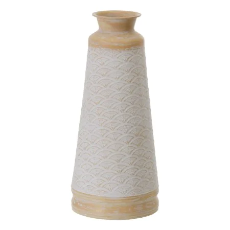 Vase 22 x 22 x 49,5 cm Natural Metal White by BigBuy Home, Vases - Ref: S8800728, Price: 35,51 €, Discount: %