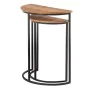 Side table Brown Black Metal Iron MDF Wood 62,5 x 62,5 x 73 cm 62,5 x 31 x 73 cm (2 Units) by BigBuy Home, Tables - Ref: S880...