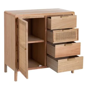 Meuble d'Entrée avec Tiroirs HONEY 80 x 40 x 82 cm Naturel Bois Rotin de BigBuy Home, Ensembles de meubles pour entrée - Réf ...