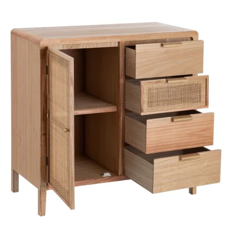 Konsolentisch mit Schubladen HONEY 80 x 40 x 82 cm natürlich Holz Rattan von BigBuy Home, Komplettprogramme - Ref: S8800776, ...