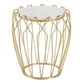 Side table 50 x 50 x 54,6 cm Golden Metal White Marble by BigBuy Home, Tables - Ref: S8800790, Price: 116,05 €, Discount: %