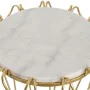 Table d'appoint 50 x 50 x 54,6 cm Doré Métal Blanc Marbre de BigBuy Home, Tables - Réf : S8800790, Prix : 116,05 €, Remise : %