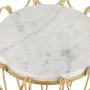 Table d'appoint 43 x 43 x 50 cm Doré Métal Blanc Marbre de BigBuy Home, Tables - Réf : S8800813, Prix : 90,39 €, Remise : %