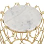 Table d'appoint 43 x 43 x 50 cm Doré Métal Blanc Marbre de BigBuy Home, Tables - Réf : S8800813, Prix : 90,39 €, Remise : %