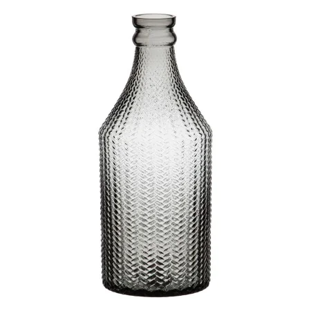 Vase 11,7 x 11,7 x 30 cm Gris verre de BigBuy Home, Vases - Réf : S8800845, Prix : 14,59 €, Remise : %