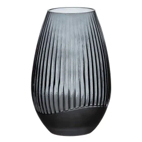 Vase 17,5 x 17,5 x 27 cm Grey Glass by BigBuy Home, Vases - Ref: S8800859, Price: 19,24 €, Discount: %