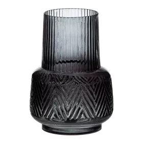 Vase 17 x 17 x 23,5 cm Gris verre de BigBuy Home, Vases - Réf : S8800863, Prix : 19,13 €, Remise : %