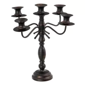 Pot à Bougie Noir Métal 42 x 42 x 42 cm de BigBuy Home, Bougeoirs et chandeliers - Réf : S8800868, Prix : 43,77 €, Remise : %