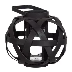 Lantern Candleholder Black Bamboo 30 x 30 x 26 cm by BigBuy Home, Candelabras and candle holders - Ref: S8800871, Price: 35,0...