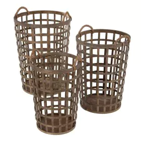 Set of Baskets 41 x 41 x 56 cm Natural Bamboo (3 Pieces) by BigBuy Home, Storage baskets - Ref: S8800879, Price: 113,64 €, Di...