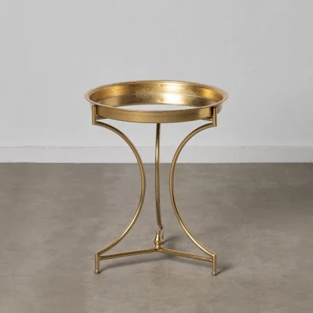 Mesa de apoio 51 x 51 x 63 cm Cristal Dourado Metal de BigBuy Home, Jogos de móveis - Ref: S8800895, Preço: 110,52 €, Descont...