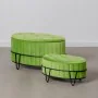 Pouf 80 x 80 x 46 cm Tissu Synthétique Métal Vert de BigBuy Home, Poufs - Réf : S8800920, Prix : 224,99 €, Remise : %