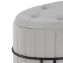 Pouf 80 x 80 x 46 cm Tissu Synthétique Gris Métal de BigBuy Home, Poufs - Réf : S8800921, Prix : 224,99 €, Remise : %