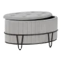 Pouf 80 x 80 x 46 cm Tissu Synthétique Gris Métal de BigBuy Home, Poufs - Réf : S8800921, Prix : 224,99 €, Remise : %