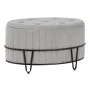 Pouf 80 x 80 x 46 cm Tissu Synthétique Gris Métal de BigBuy Home, Poufs - Réf : S8800921, Prix : 224,99 €, Remise : %