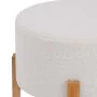 Pouf Tissu Synthétique Beige Bois 46 x 46 x 46 cm de BigBuy Home, Poufs - Réf : S8800942, Prix : 115,30 €, Remise : %