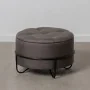 Pouffe 63 x 63 x 41 cm Synthetic Fabric Metal Dark grey by BigBuy Home, Footstools - Ref: S8800943, Price: 163,89 €, Discount: %