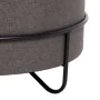 Pouffe 63 x 63 x 41 cm Synthetic Fabric Metal Dark grey by BigBuy Home, Footstools - Ref: S8800943, Price: 163,89 €, Discount: %