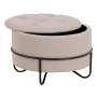 Pouffe 63 x 63 x 41 cm Synthetic Fabric Beige Metal by BigBuy Home, Footstools - Ref: S8800944, Price: 163,89 €, Discount: %