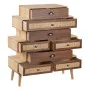 Konsolentisch mit Schubladen SASHA 80 x 33 x 94 cm natürlich Holz Creme Rattan von BigBuy Home, Komplettprogramme - Ref: S880...