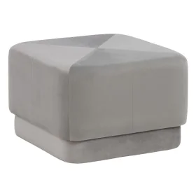 Pouf Tissu Synthétique Gris Bois 60 x 60 x 40 cm de BigBuy Home, Poufs - Réf : S8800959, Prix : 132,63 €, Remise : %