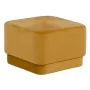 Puff Tecido Sintético Madeira Ocre 60 x 60 x 40 cm de BigBuy Home, Pufes - Ref: S8800960, Preço: 138,46 €, Desconto: %