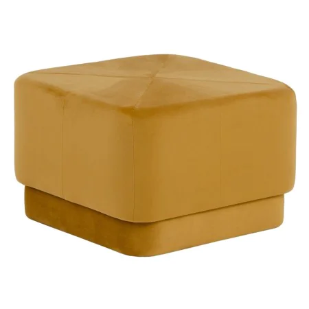 Pouffe Synthetic Fabric Wood Ocre 60 x 60 x 40 cm by BigBuy Home, Footstools - Ref: S8800960, Price: 132,63 €, Discount: %