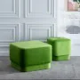 Puff Tecido Sintético Madeira 40 x 40 x 40 cm Verde de BigBuy Home, Pufes - Ref: S8800971, Preço: 73,41 €, Desconto: %