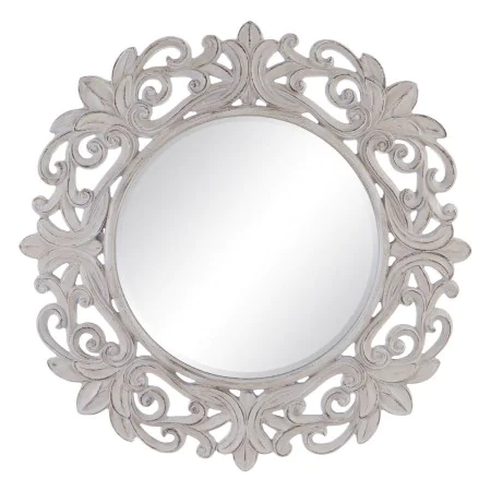 Wall mirror 122,7 x 4,8 x 122,7 cm Crystal White Polyurethane by BigBuy Home, Wall-Mounted Mirrors - Ref: S8800981, Price: 47...