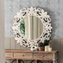 Wall mirror 122,7 x 4,8 x 122,7 cm Crystal White Polyurethane by BigBuy Home, Wall-Mounted Mirrors - Ref: S8800981, Price: 47...