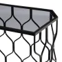 Hall de Entrada Cristal Preto Metal (2 Unidades) de BigBuy Home, Jogos de móveis - Ref: S8801025, Preço: 218,47 €, Desconto: %