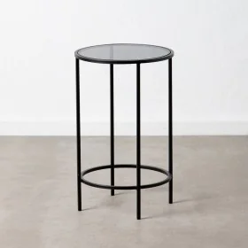 Mesa de apoio Cristal Preto Metal 40 x 40 x 65 cm de BigBuy Home, Jogos de móveis - Ref: S8801026, Preço: 80,13 €, Desconto: %