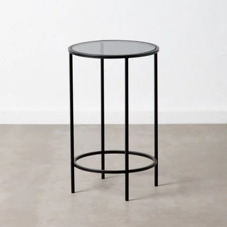 Mesa de apoio Cristal Preto Metal 40 x 40 x 65 cm de BigBuy Home, Jogos de móveis - Ref: S8801026, Preço: 80,13 €, Desconto: %