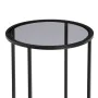 Mesa de apoio Cristal Preto Metal 40 x 40 x 65 cm de BigBuy Home, Jogos de móveis - Ref: S8801026, Preço: 80,13 €, Desconto: %