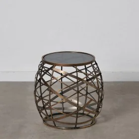 Side table 42 x 42 x 40 cm Crystal Grey Golden Metal by BigBuy Home, Tables - Ref: S8801061, Price: 82,34 €, Discount: %