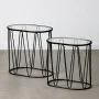 Side table 56 x 35,5 x 56 cm Crystal Black Metal (2 Units) by BigBuy Home, Tables - Ref: S8801071, Price: 136,58 €, Discount: %