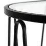 Mesa de apoio 56 x 35,5 x 56 cm Cristal Preto Metal (2 Unidades) de BigBuy Home, Jogos de móveis - Ref: S8801071, Preço: 136,...