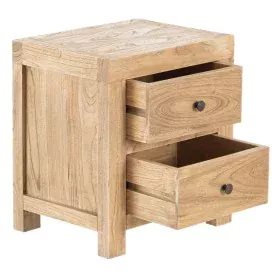 Nightstand MIRÓ 45 x 35 x 50 cm Natural Mindi wood by BigBuy Home, Bedside Tables - Ref: S8801088, Price: 189,57 €, Discount: %