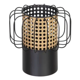 Bougeoir 20 x 20 x 21 cm Naturel Noir Métal de BigBuy Home, Bougeoirs et chandeliers - Réf : S8801121, Prix : 19,46 €, Remise...