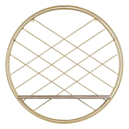 Estante 51 x 14 x 51 cm Natural Dorado Metal Madera de BigBuy Home, Unidades de estanterías - Ref: S8801128, Precio: 35,74 €,...