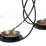 Candleholder 35,5 x 8,2 x 18,7 cm Crystal Black Metal (2 Units) by BigBuy Home, Candelabras and candle holders - Ref: S880113...